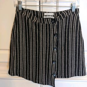 Striped Asymmetrical Skirt